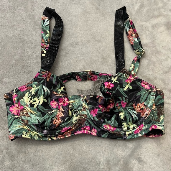 New! Victoria’s Secret Floral Shine Strap Wicked Push Up Bikini Top 4609 - Picture 4 of 7